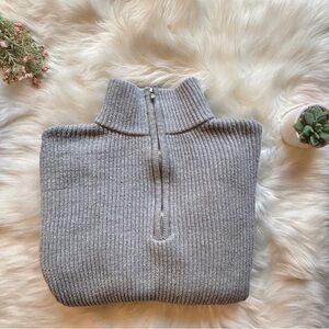 White Fox Boutique Knit Quarter Zip Sweater
